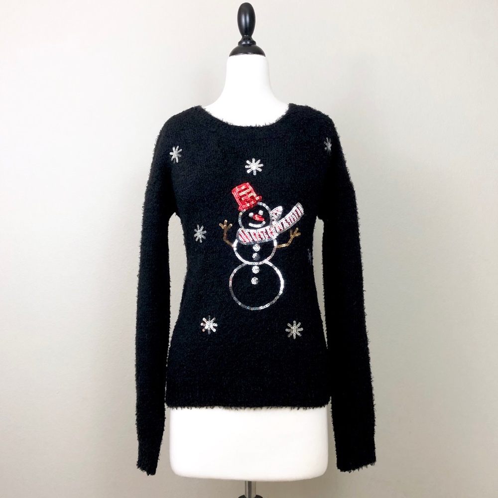 No Boundaries Ugly Christmas Snowman Sweater